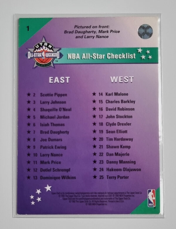 1992-93 Upper Deck International French #1 Brad Daugherty CL/Mark Price/Larry Nance – Image 2