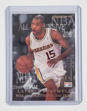 1994-95 Fleer European All-Defensive #5 Hakeem Olajuwon/Latrell Sprewell