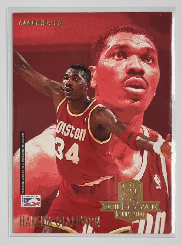 1994-95 Fleer European Career Achievement Awards #2 Hakeem Olajuwon/Scottie Pippen – Image 2