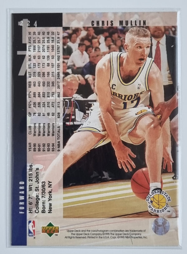 1994-95 Upper Deck #224 Chris Mullin – Image 2