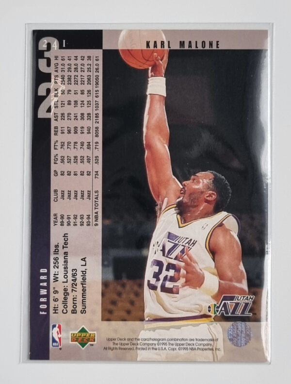 1994-95 Upper Deck #241 Karl Malone – Image 2