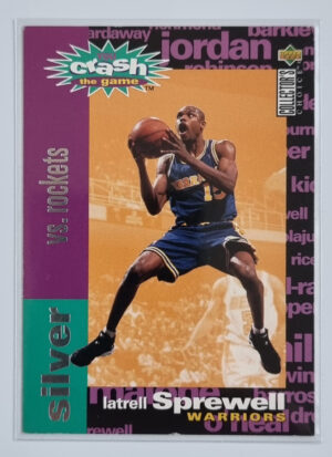 1995-96 Collector's Choice International French Crash the Game #C26 Latrell Sprewell