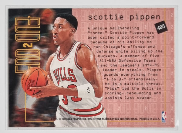 1995-96 Fleer European #485 Scottie Pippen EE – Image 2