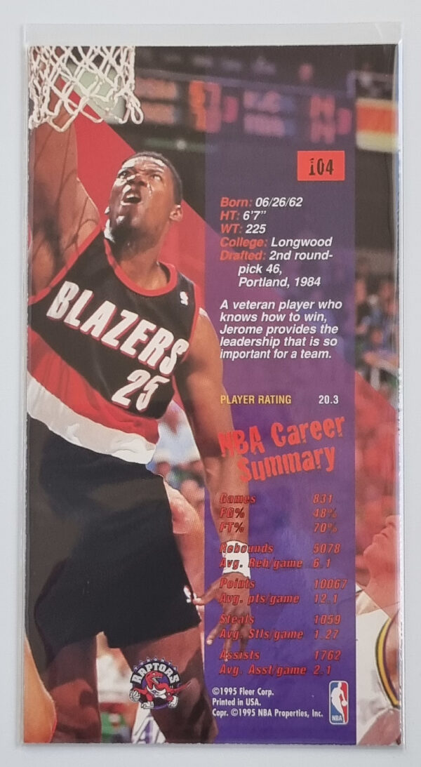 1995-96 Jam Session #104 Jerome Kersey – Image 2