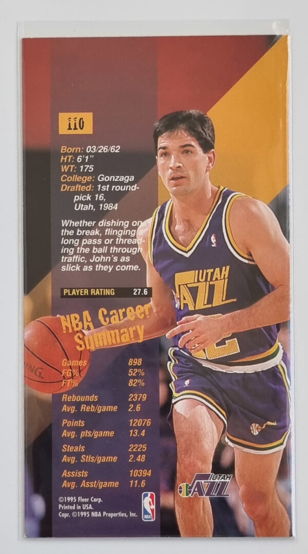 1995-96 Jam Session #110 John Stockton – Image 2
