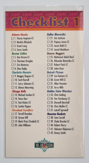 1995-96 Jam Session #119 Checklist