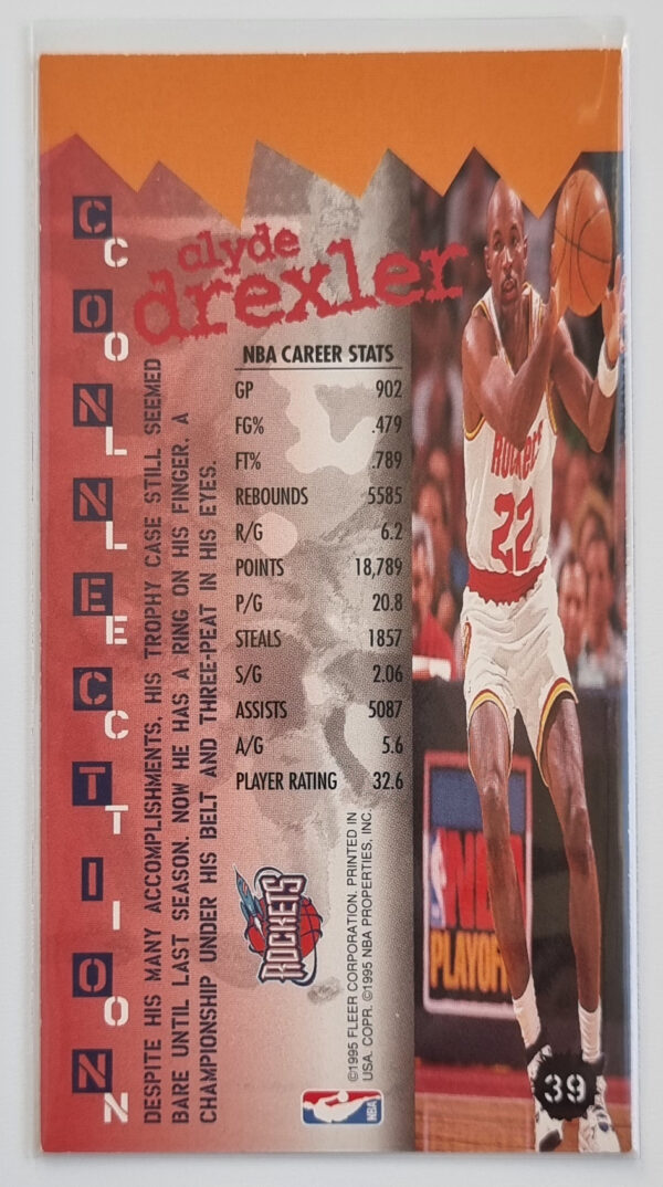 1995-96 Jam Session #39 Clyde Drexler CC – Image 2