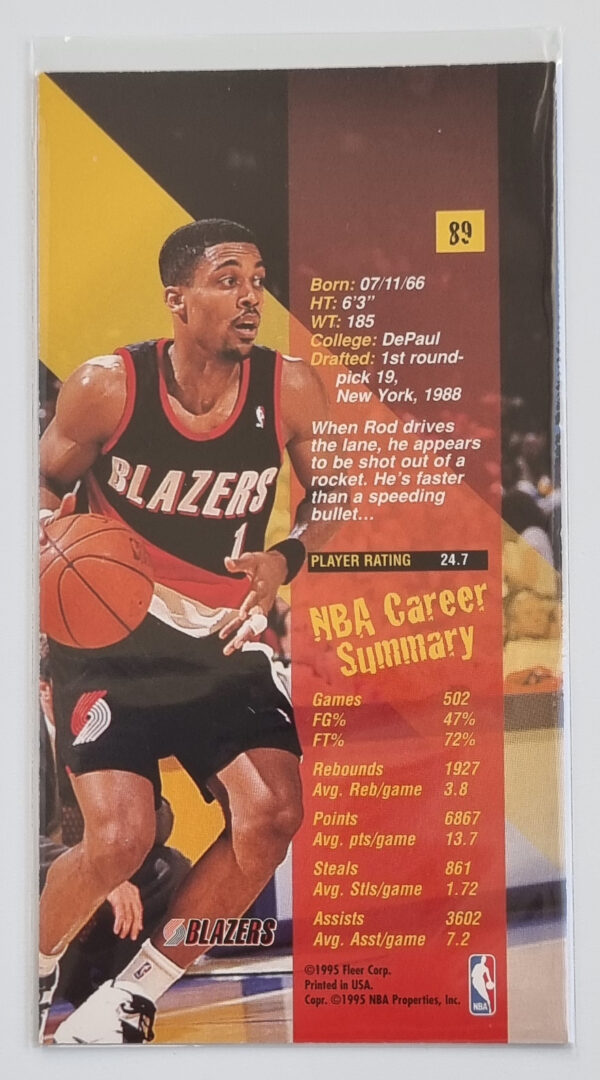 1995-96 Jam Session #89 Rod Strickland – Image 2