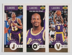 1996-97 Collector's Choice Los Angeles Lakers #L2 Eddie Jones/Shaquille O'Neal/Nick Van Exel
