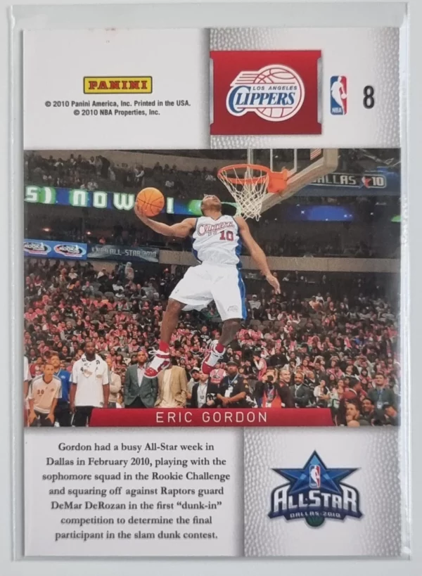2009-10 Panini Season Update Rookie Challenge #8 Eric Gordon – Image 2