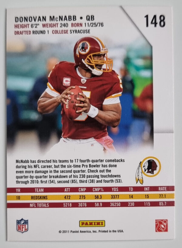 2011 Rookies and Stars #148 Donovan McNabb – Image 2