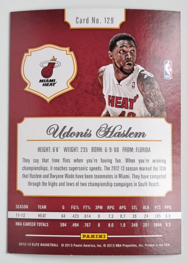 2012-13 Elite #129 Udonis Haslem – Image 2