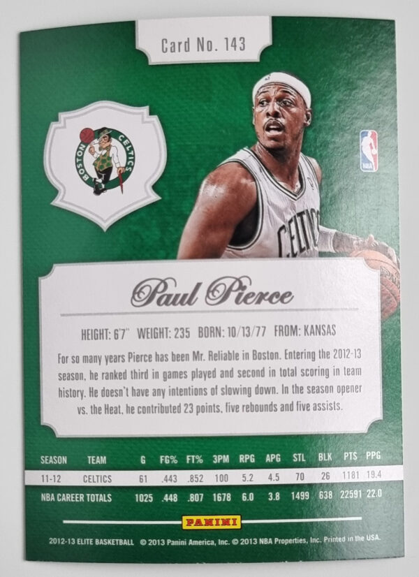 2012-13 Elite #143 Paul Pierce – Image 2