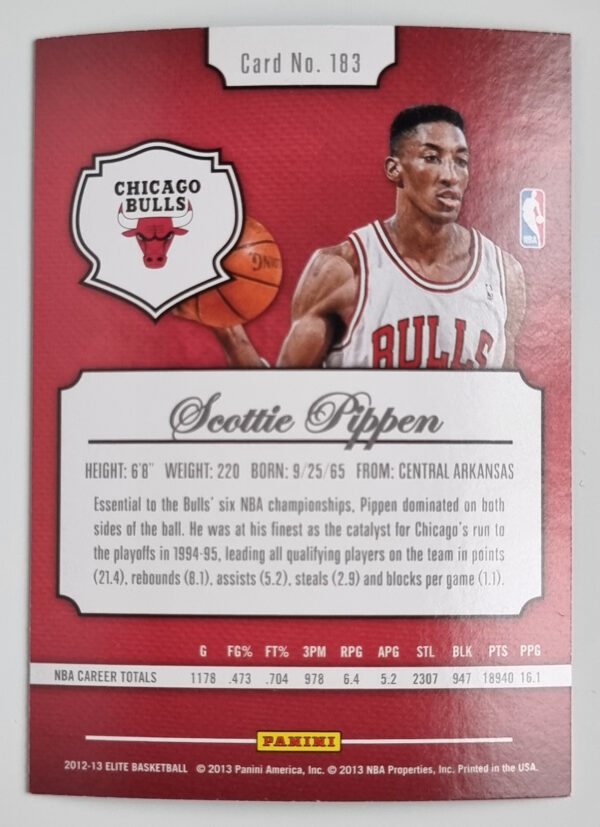 2012-13 Elite #183 Scottie Pippen – Image 2