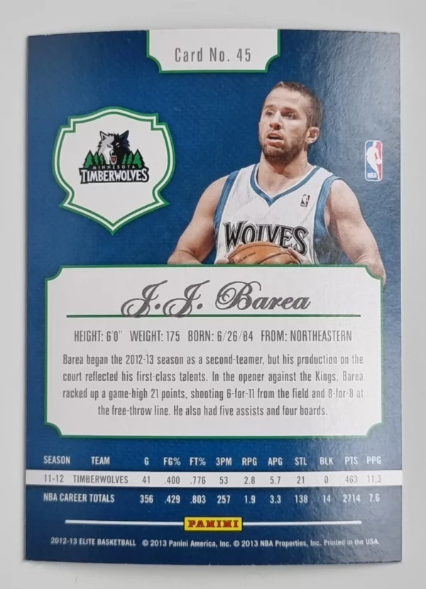 2012-13 Elite #45 J.J. Barea – Image 2