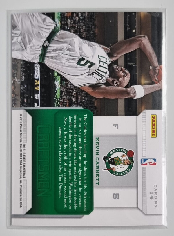 2012-13 Elite Craftsmen #14 Kevin Garnett – Image 2