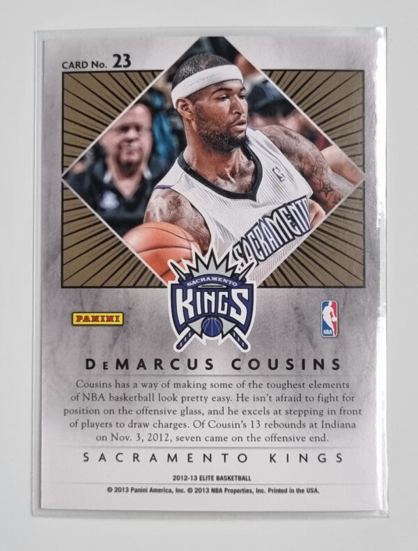 2012-13 Elite Series Inserts #23 DeMarcus Cousins – Image 2