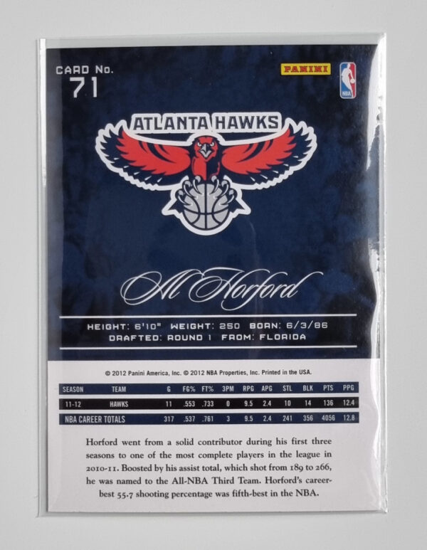 2012-13 Prestige #71 Al Horford – Image 2