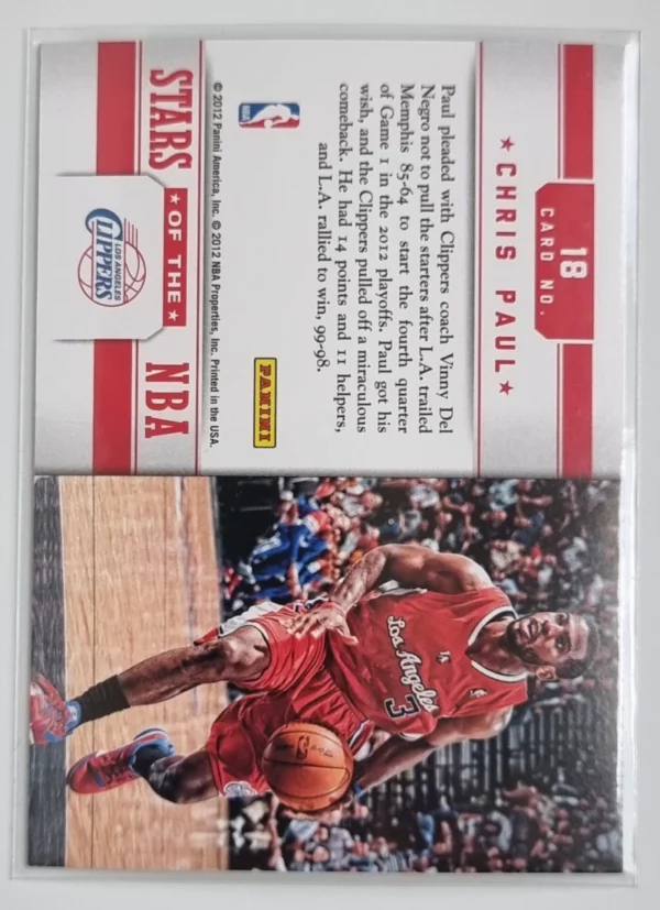 2012-13 Prestige Stars of the NBA #18 Chris Paul – Image 2