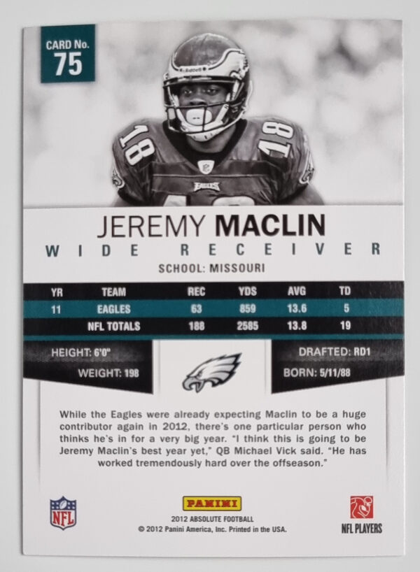 2012 Absolute Retail #75 Jeremy Maclin – Image 2