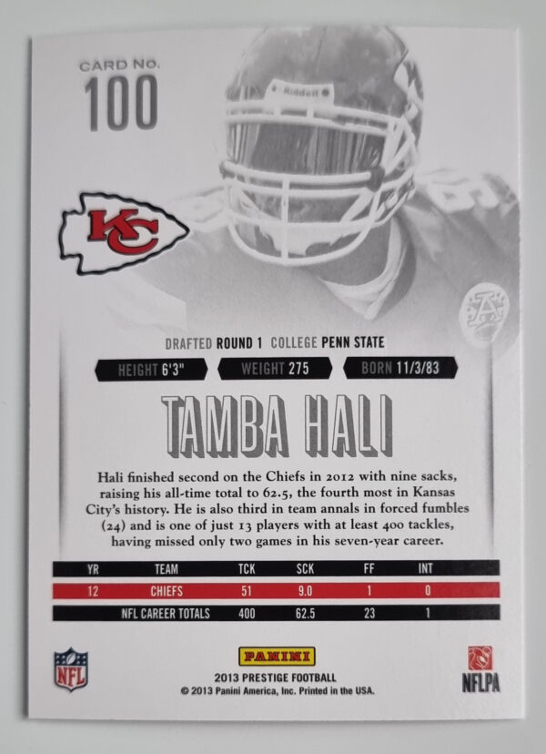 2013 Prestige #100 Tamba Hali – Image 2