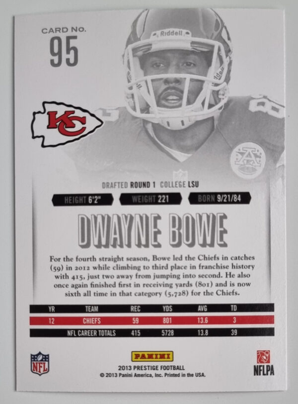 2013 Prestige #95 Dwayne Bowe – Image 2