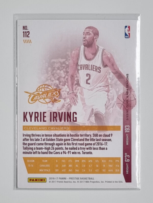 2016-17 Prestige #112 Kyrie Irving – Image 2