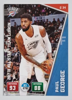 2018-19 Adrenalyn XL #C34 Paul George/17-'18 All-Star