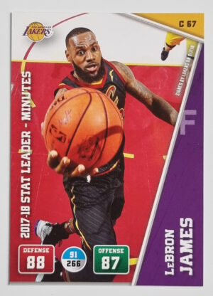 2018-19 Adrenalyn XL #C67 LeBron James/Stat Leader Minutes