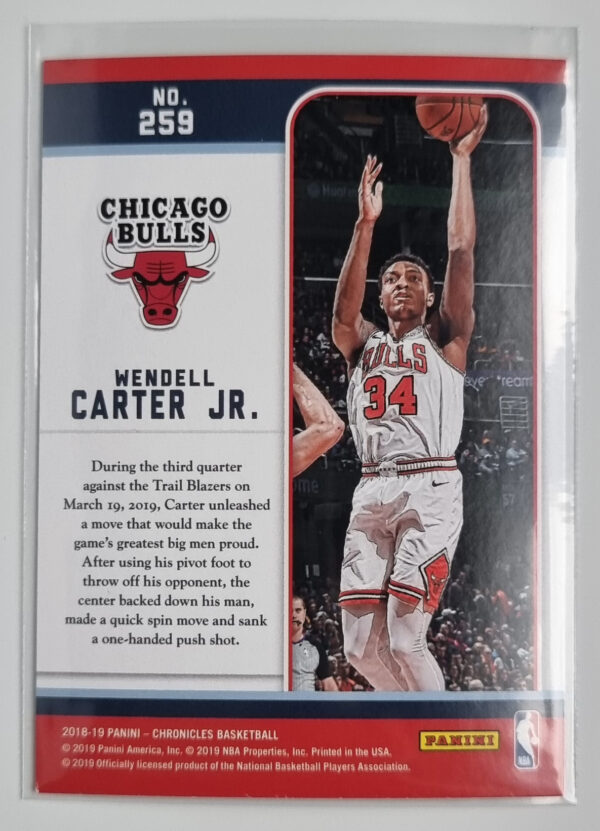 2018-19 Panini Chronicles #259 Wendell Carter Jr./Marquee – Image 2
