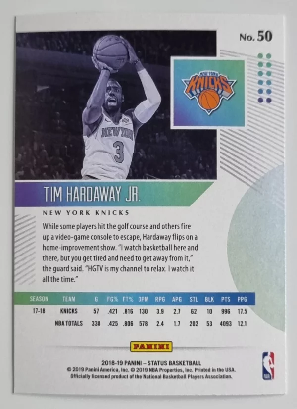 2018-19 Panini Status #50 Tim Hardaway Jr. – Image 2