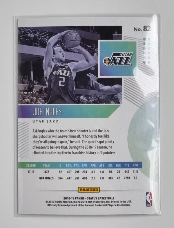2018-19 Panini Status #82 Joe Ingles – Image 2