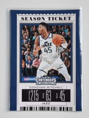 2019-20 Panini Contenders Draft Picks Draft Ticket Blue Foil #16 Donovan Mitchell