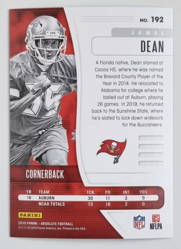 2019 Absolute Retail #192 Jamel Dean – Image 2