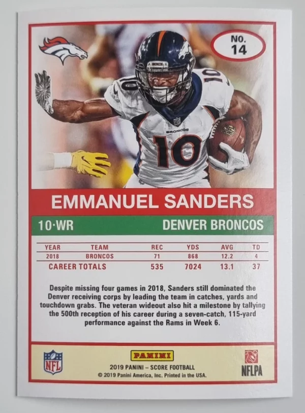 2019 Score #14 Emmanuel Sanders – Image 2