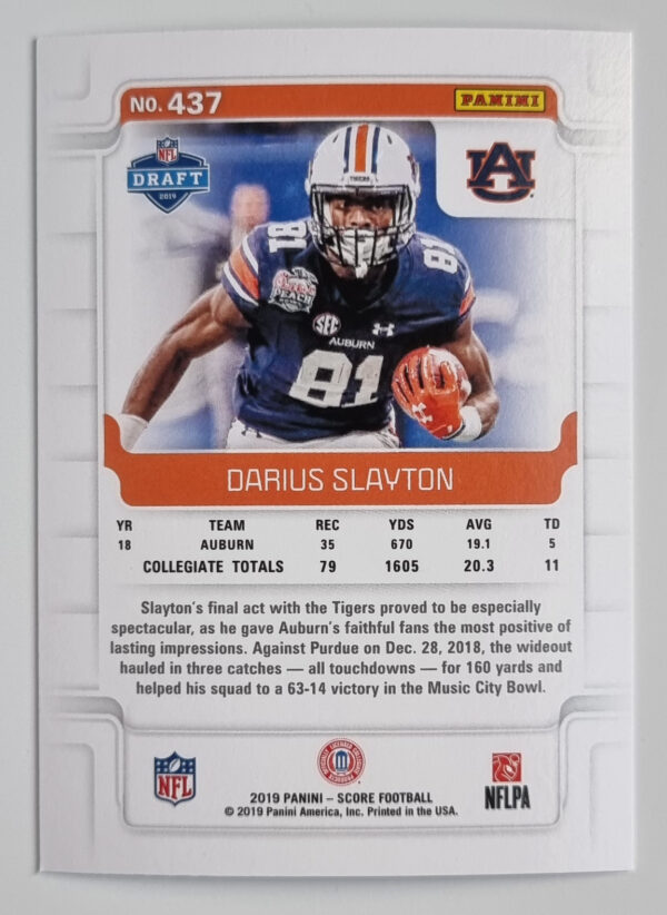 2019 Score #437 Darius Slayton RC – Image 2