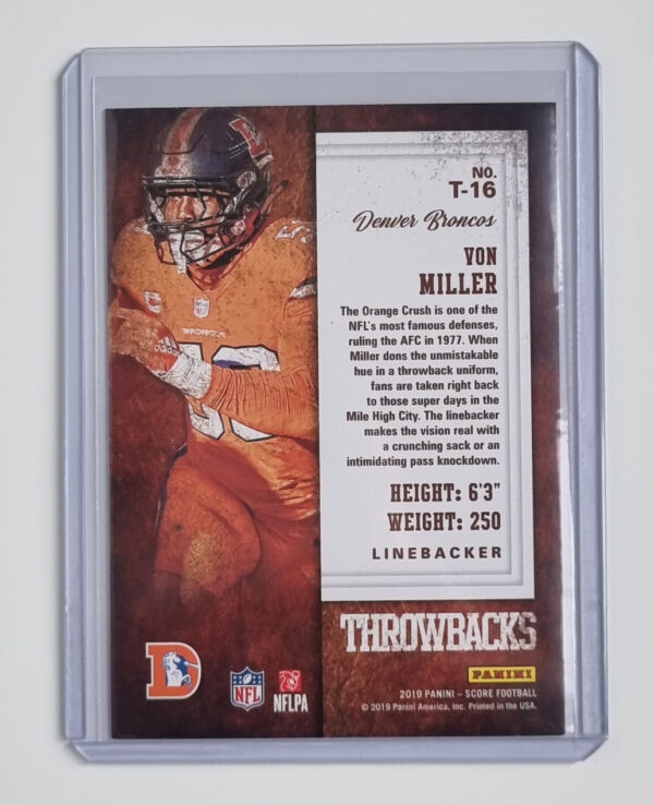 2019 Score Throwbacks #16 Von Miller – Image 2