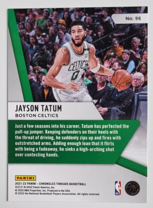 2021-22 Panini Chronicles #96 Jayson Tatum/Threads – Image 2
