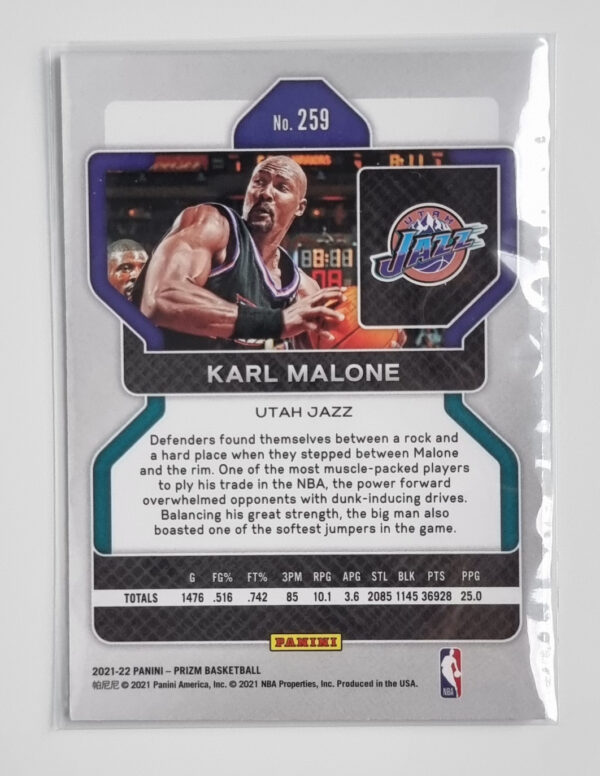 2021-22 Panini Prizm #259 Karl Malone – Image 2