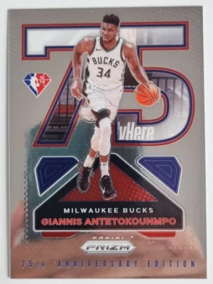 2021-22 Panini Prizm NBA 75th Logo #16 Giannis Antetokounmpo