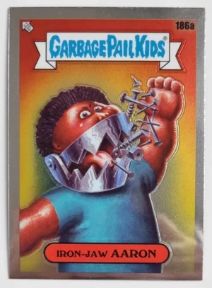 2022 Topps Chrome Garbage Pail Kids Series 5 #186a Iron-Jaw Aaron