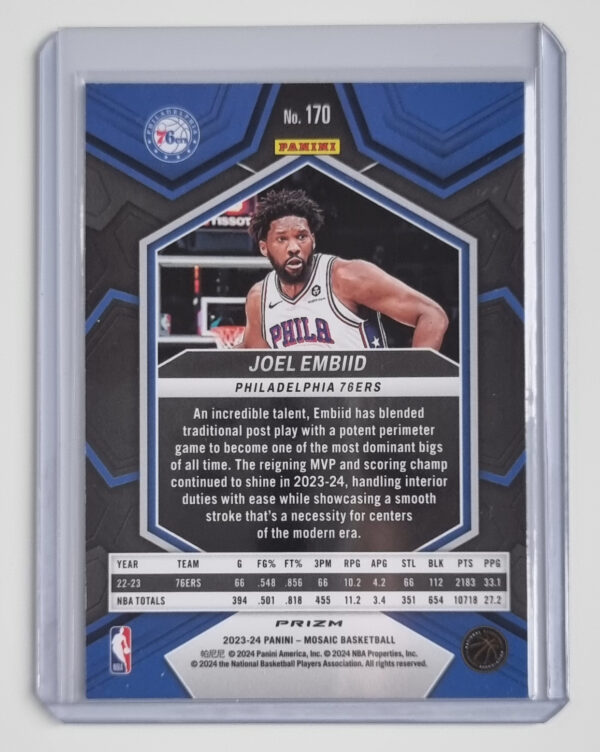 2023-24 Panini Mosaic Mosaic Green #170 Joel Embiid – Image 2