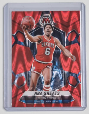 2023-24 Panini Mosaic Red Seismic #292 Julius Erving/NBA Greats