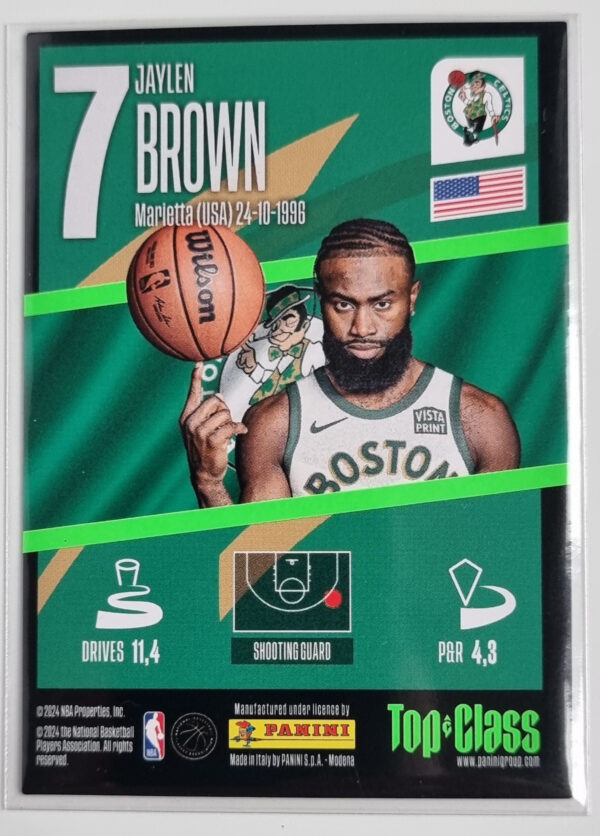 2023-24 Panini Top Class #138 Jaylen Brown/Super Sonic – Image 2