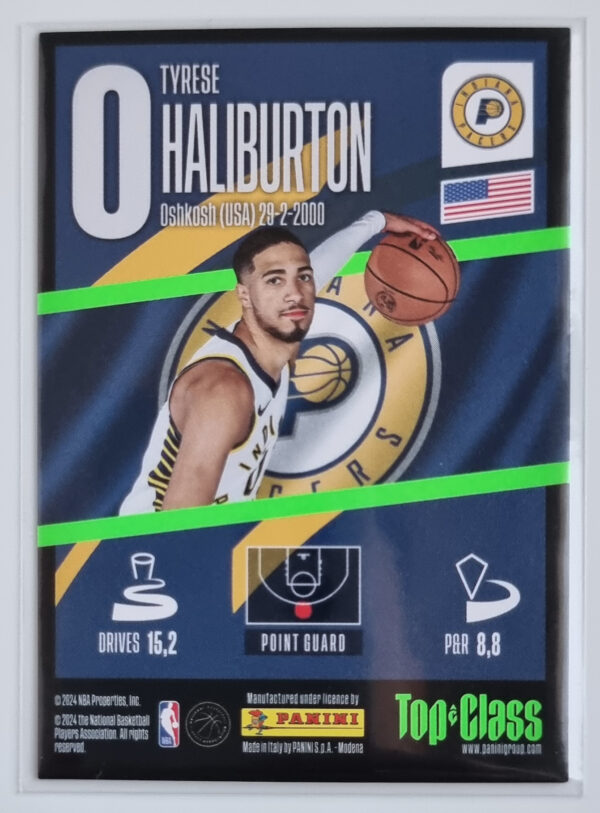 2023-24 Panini Top Class #145 Tyrese Haliburton/Super Sonic – Image 2