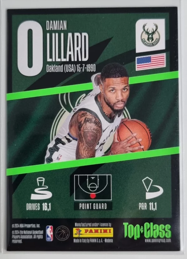 2023-24 Panini Top Class #147 Damian Lillard/Super Sonic – Image 2