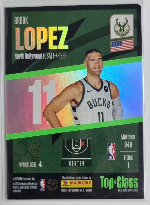 2023-24 Panini Top Class #185 Brook Lopez/Winner – Image 2