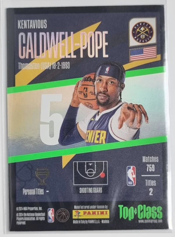 2023-24 Panini Top Class #189 Kentavious Caldwell-Pope/Winner – Image 2