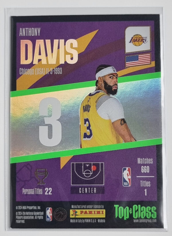 2023-24 Panini Top Class #197 Anthony Davis/Winner – Image 2