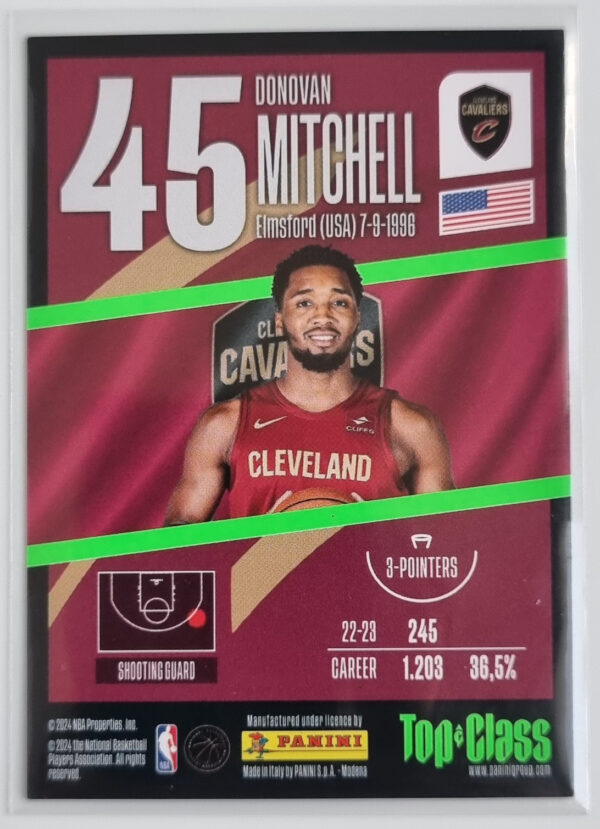 2023-24 Panini Top Class #201 Donovan Mitchell/Rainbow Master – Image 2